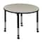 Regency Round Mobile Tables, 36 W, 36 L, 23-34 H, Wood, Metal, Maple TB36RNDPLAPCBK - alternate 1